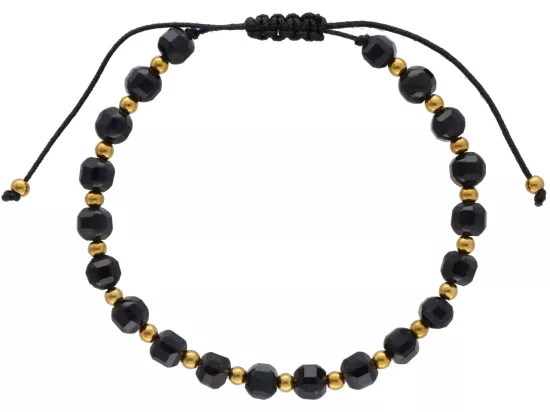 R5A64 BRANSOLETKA SHAMBALLA AGAT CZARNY I HEMATYT