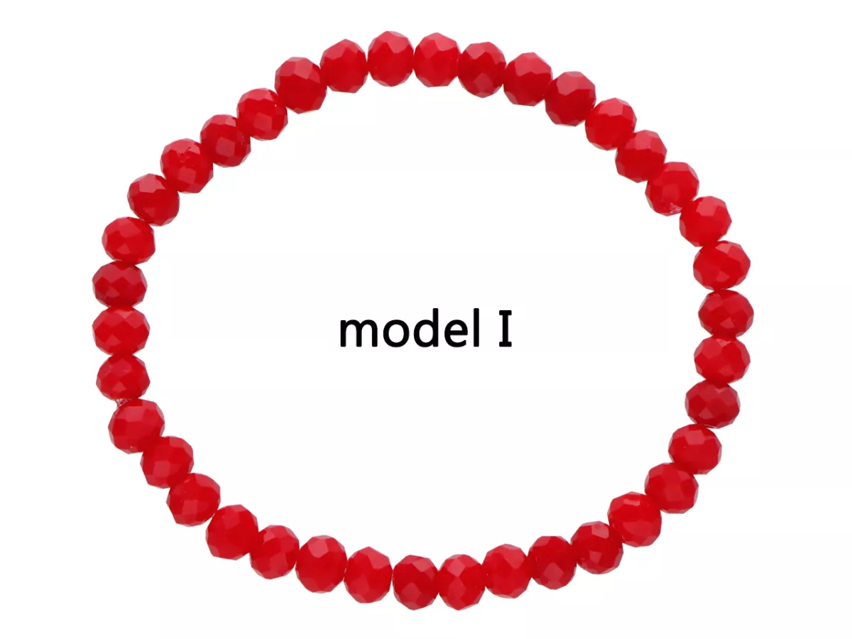 R4G07 BRANSOLETKA KRYSZTAŁKI 6 mm NA GUMCE