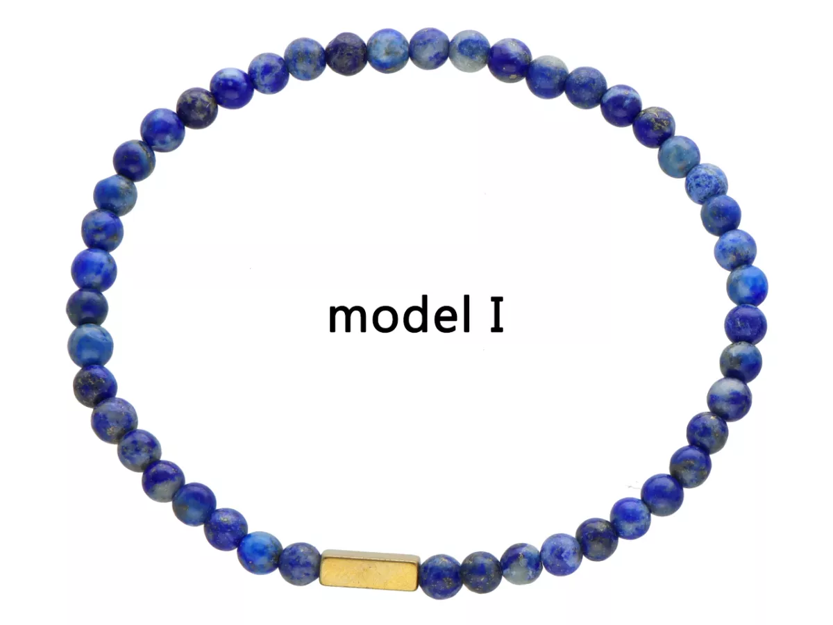 R4L60 BRANSOLETKA LAPIS LAZULI KULE 4 mm