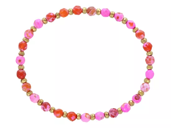 R5D23 BRANSOLETKA AGAT I HEMATYT