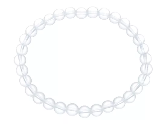 R4E43 BRANSOLETKA KRYSZTAŁ GÓRSKI KULE 6,5 mm