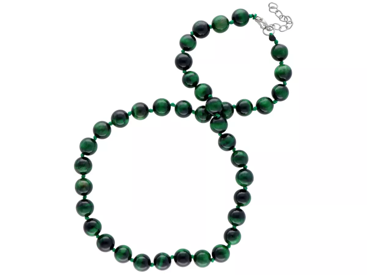 N2B45 NASZYJNIK TYGRYSIE OKO KULE 10 mm