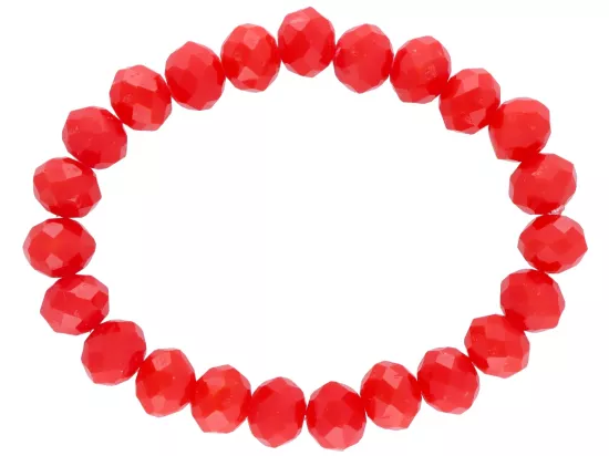 R1P56 BRANSOLETKA KRYSZTAŁKI 10 mm NA GUMCE