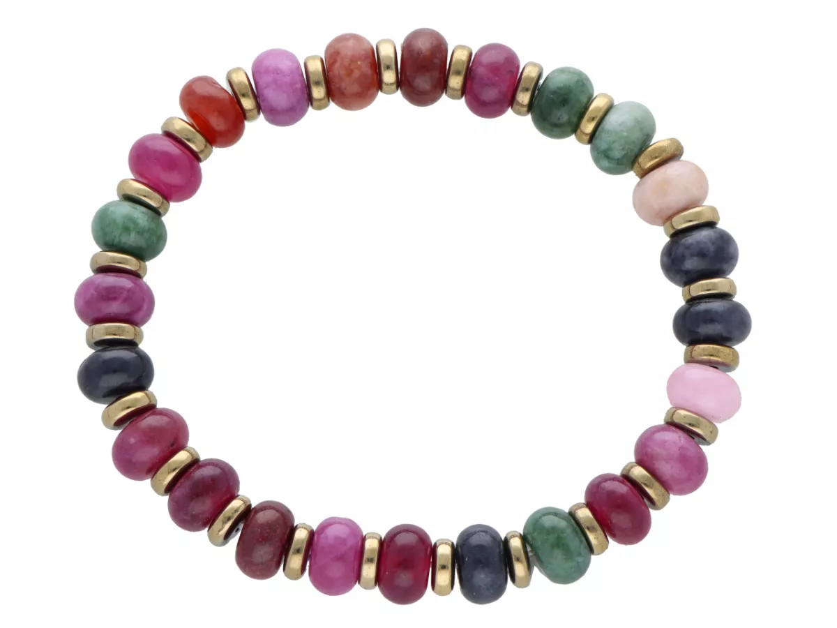 R5C57 BRANSOLETKA JADEIT I HEMATYT