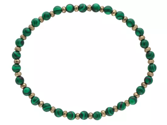 R4M53 BRANSOLETKA MALACHIT KULE 4,5 mm