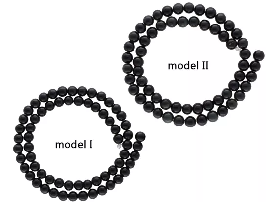 K6W63 OBSYDIAN KULE 6 mm - 1 SZNUR