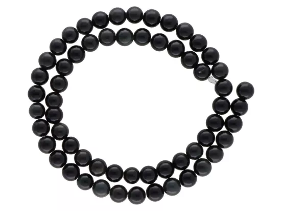 K6W63 OBSYDIAN KULE 6,5 mm - 1 SZNUR