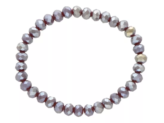 R4D05 BRANSOLETKA KRYSZTAŁKI 6 mm NA GUMCE