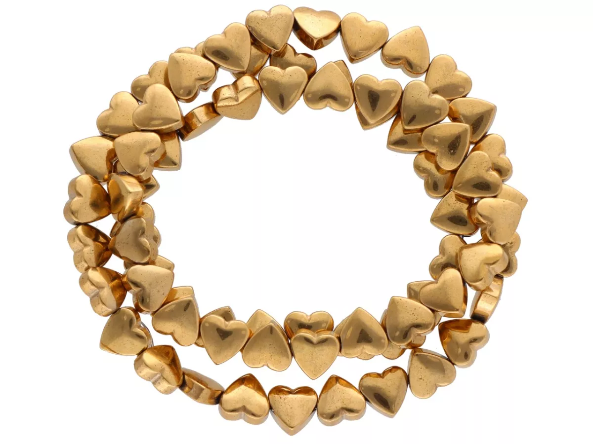 K7O94 HEMATYT MIODOWY SERCE 6/6,5 mm - 1 SZNUR