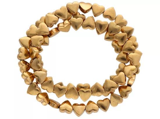 K7O94 HEMATYT MIODOWY SERCE 6/6,5 mm - 1 SZNUR