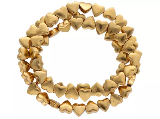 K7O94 HEMATYT MIODOWY SERCE 6/6 mm - 1 SZNUR