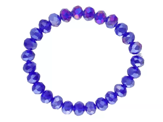 R4G39 BRANSOLETKA KRYSZTAŁKI 8 mm NA GUMCE