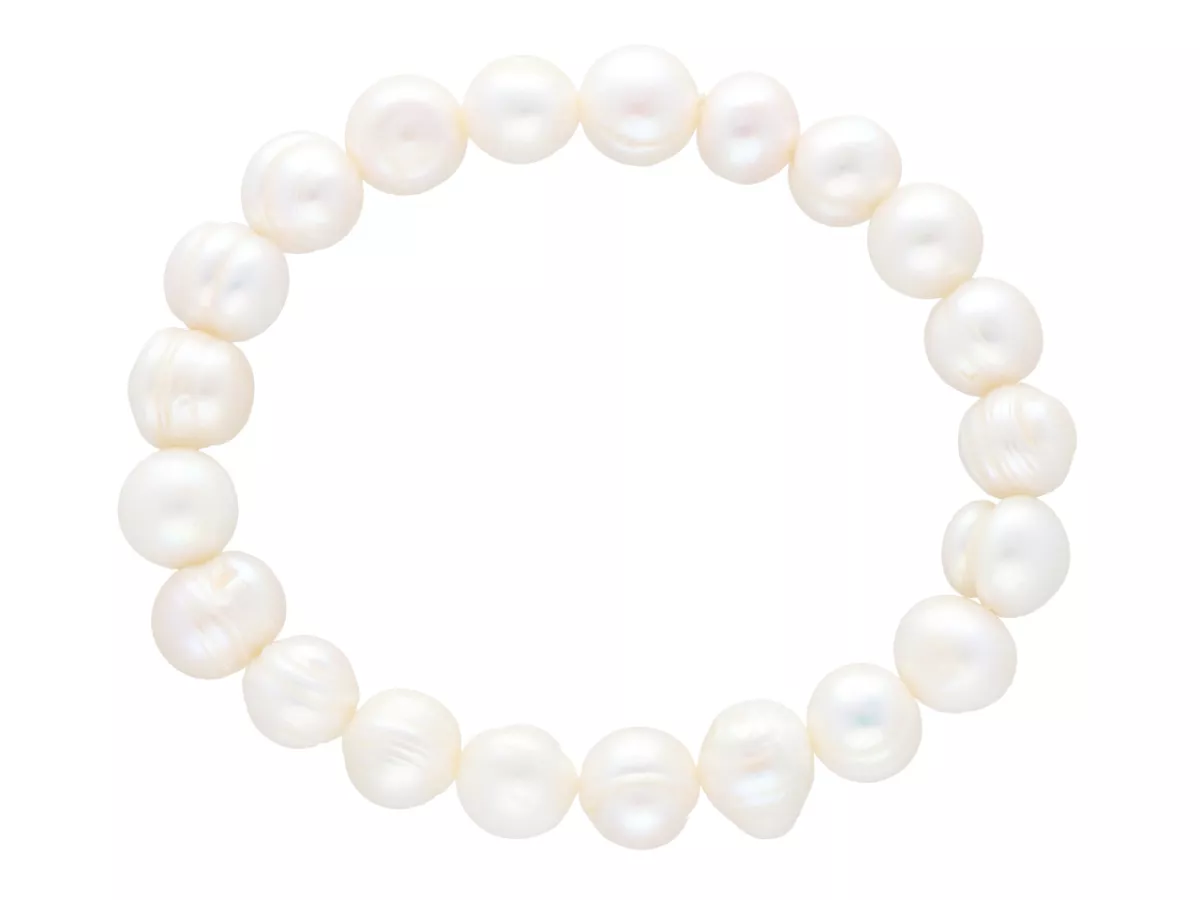 R2P41 BRANSOLETKA PERŁY NATURALNE NA GUMCE