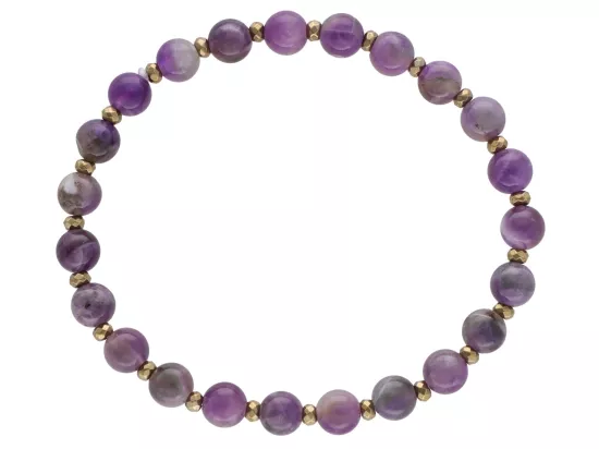 R4M54 BRANSOLETKA AMETYST KULE 6,5 mm