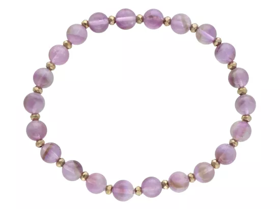 R4M54 BRANSOLETKA AMETYST KULE 6,5 mm