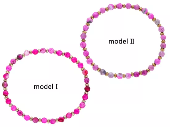 R5B03 BRANSOLETKA AGAT I HEMATYT