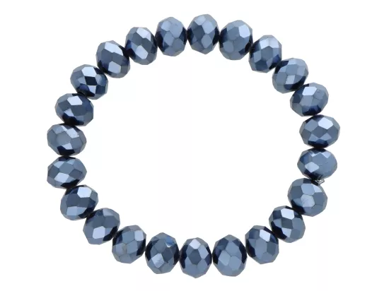 R4G84 BRANSOLETKA KRYSZTAŁKI 10 mm NA GUMCE