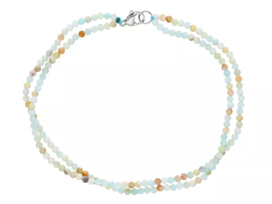 R3B55 BRANSOLETKA AMAZONIT KULE FASETOWANE 2,5 mm