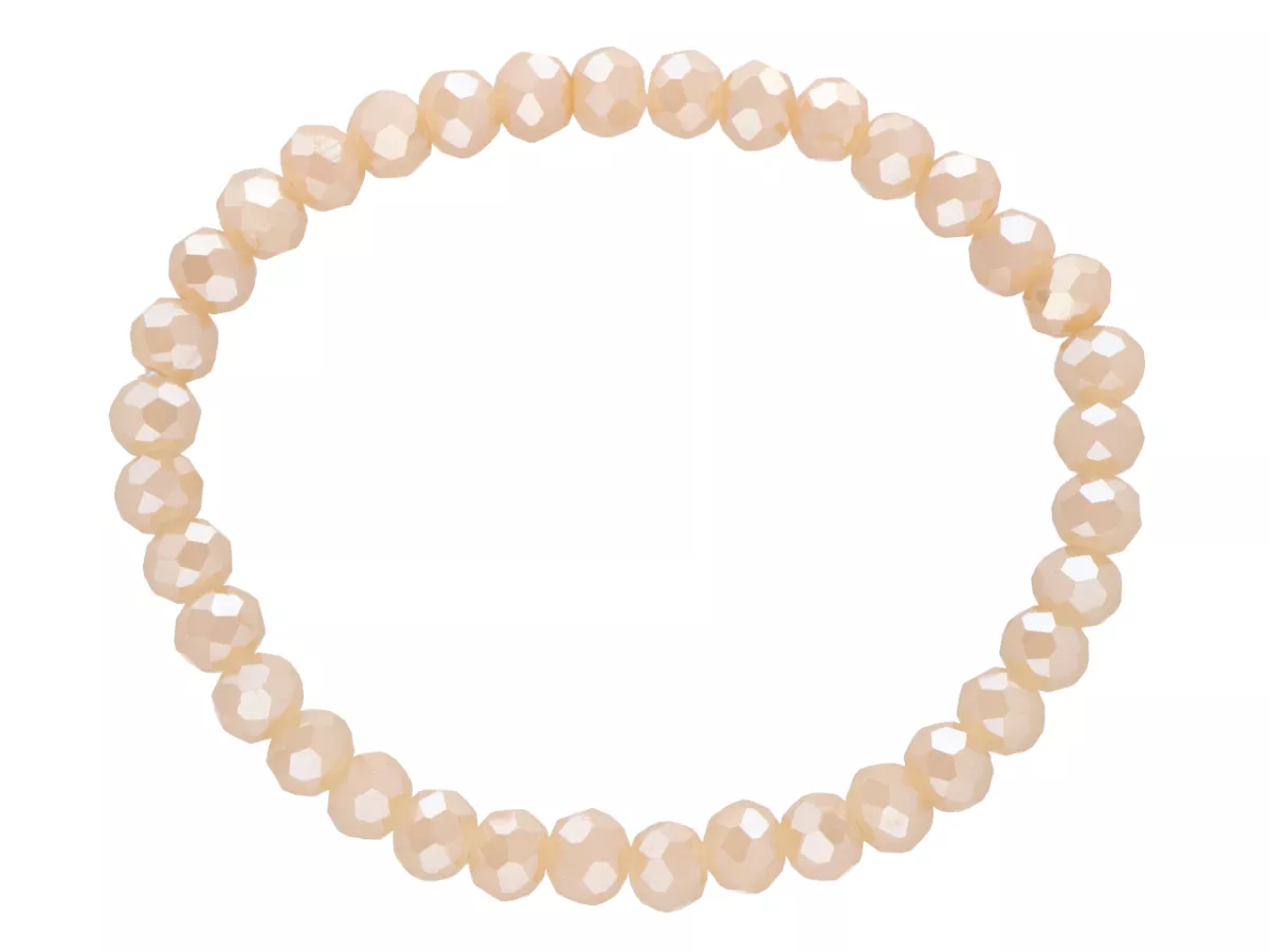 R2T80 BRANSOLETKA KRYSZTAŁKI 6 mm NA GUMCE