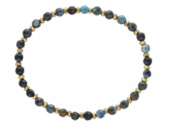 R5D46 BRANSOLETKA AGAT I HEMATYT