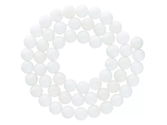 K6C06 AGAT BIAŁY CRYSTAL KULE 6 mm - 1 SZNUR