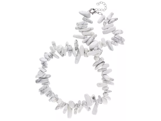 N1Z37 NASZYJNIK HOWLIT BIAŁY