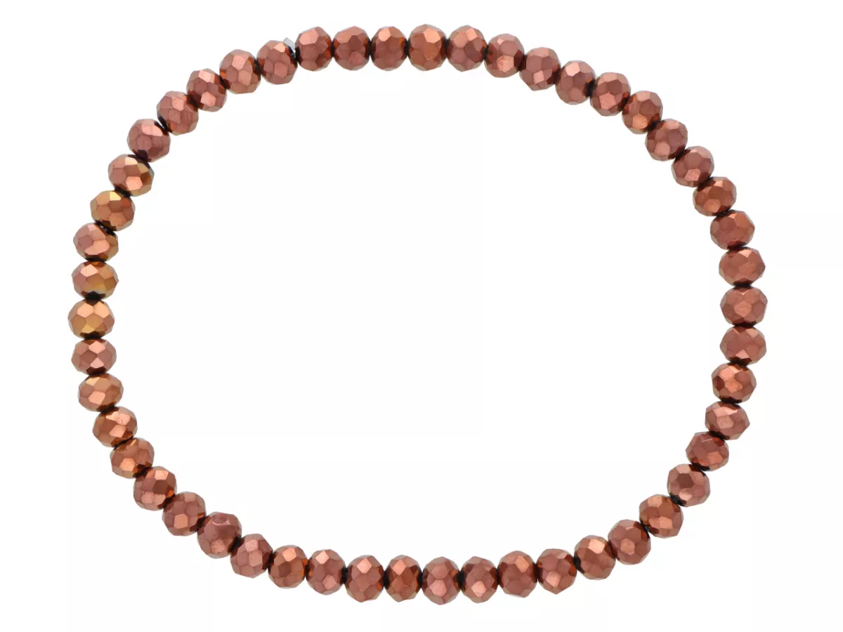 R4C58 BRANSOLETKA KRYSZTAŁKI 4,5 mm NA GUMCE