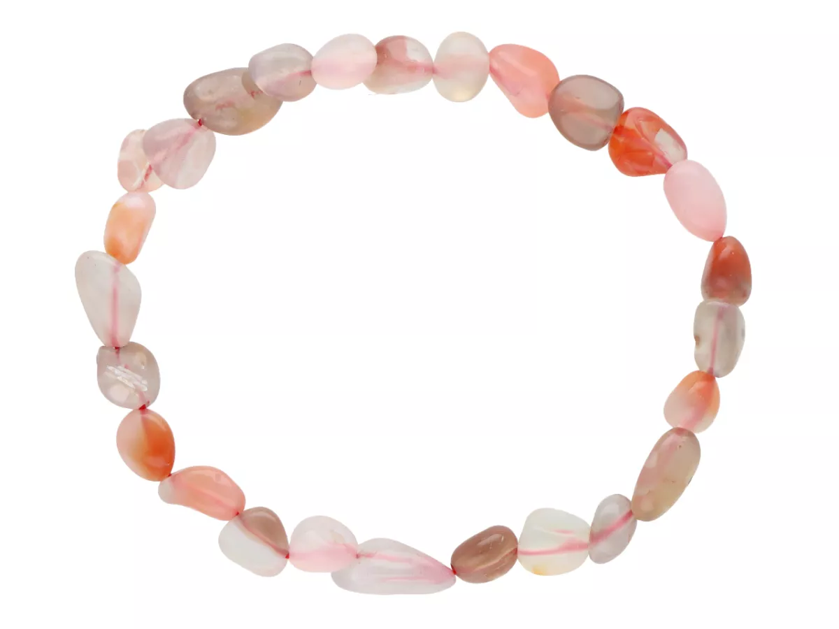 R5F25 BRANSOLETKA AGAT KARNEOLOWY