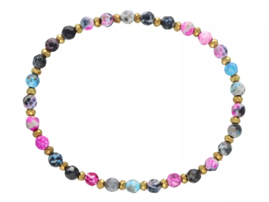 R5D26 BRANSOLETKA AGAT I HEMATYT