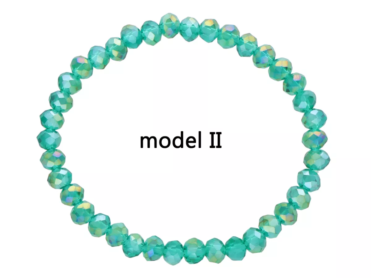 R2R55 BRANSOLETKA KRYSZTAŁKI 6 mm NA GUMCE