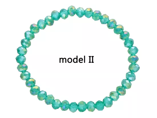 R2R55 BRANSOLETKA KRYSZTAŁKI 6 mm NA GUMCE