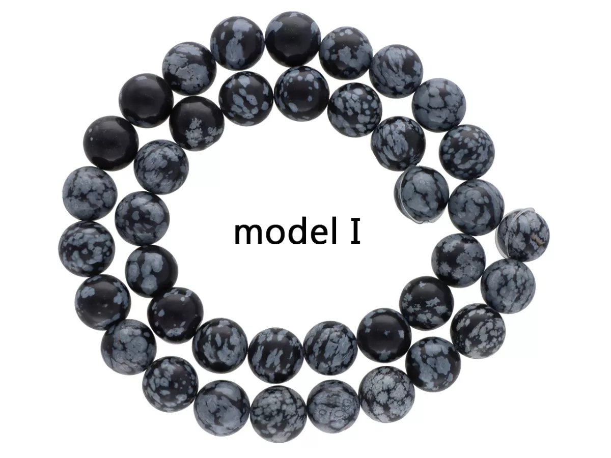 K5R15 OBSYDIAN ŚNIEŻNY KULE 10 mm