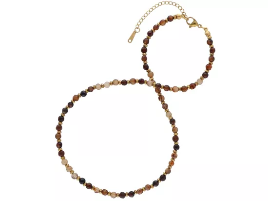 N3P18 NASZYJNIK AGAT I HEMATYT