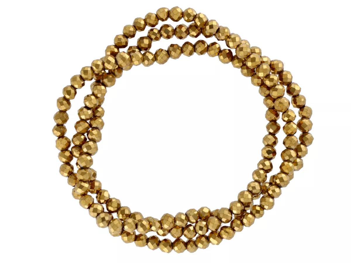 K7N69 HEMATYT KULE FASETOWANE 3 mm - 1 SZNUR