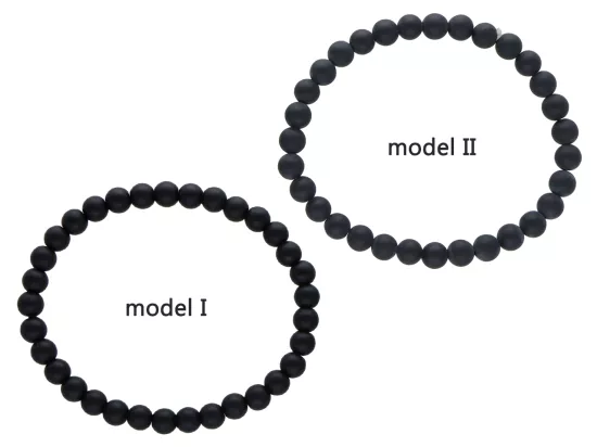 R2S55 BRANSOLETKA LAWA PRASOWANA KULE 6 mm