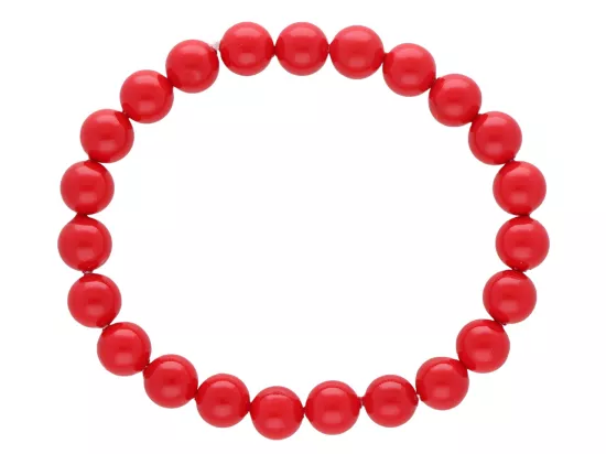 R5F82 BRANSOLETKA PERŁA MAJORKA KULE 8 mm