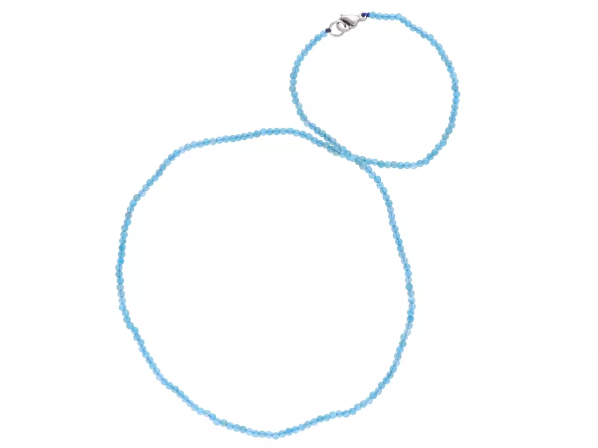 N2P25 NASZYJNIK APATYT KULE FASETOWANE 2 mm