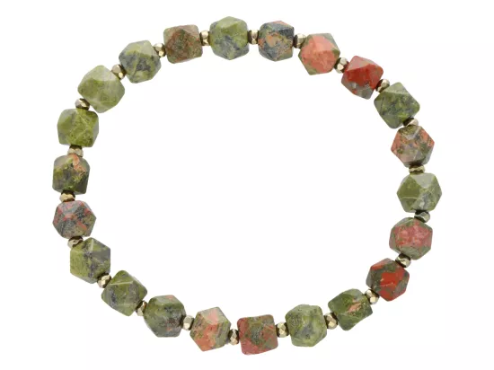 R5E46 BRANSOLETKA UNAKIT I HEMATYT