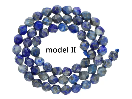 K7K08 LAPIS LAZULI DIAMENTOWY KULE FASETOWANE 6 mm - 1 SZNUR