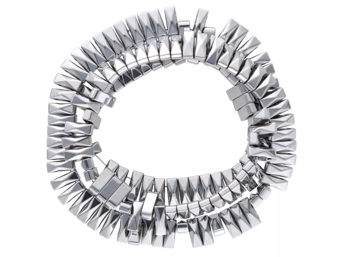 K7B15H HEMATYT ELEMENTY 8/3 mm - 5 SZNURÓW - ZESTAW