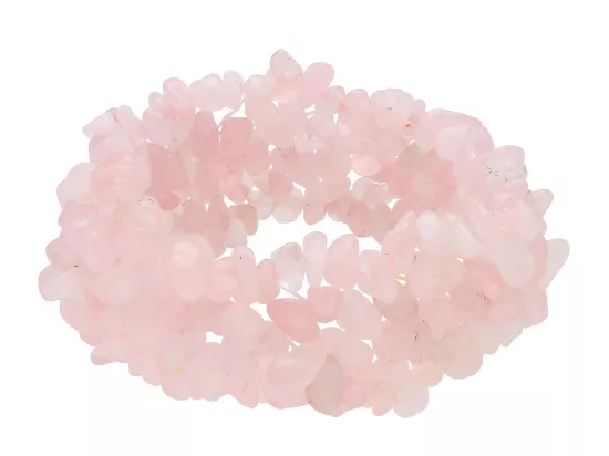 R5B49 BRANSOLETKA KWARC RÓŻOWY SIECZKA