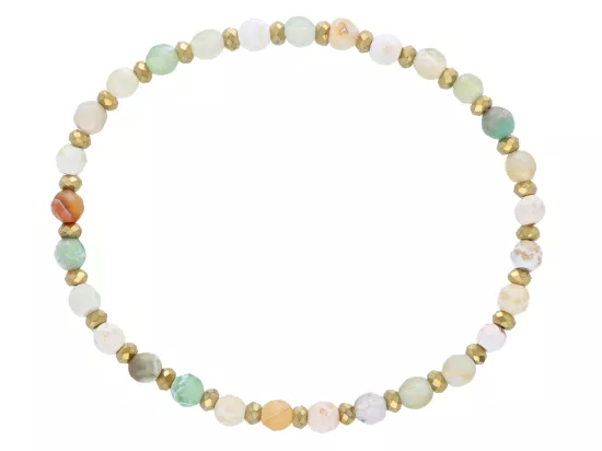 R5C99 BRANSOLETKA AGAT I HEMATYT