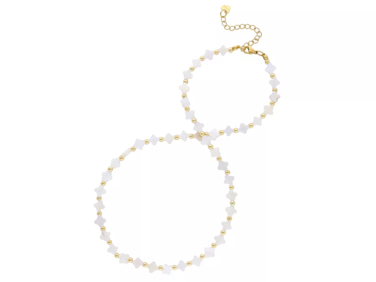 N3M52 NASZYJNIK MASA PERŁOWA I STAL CHIRURGICZNA