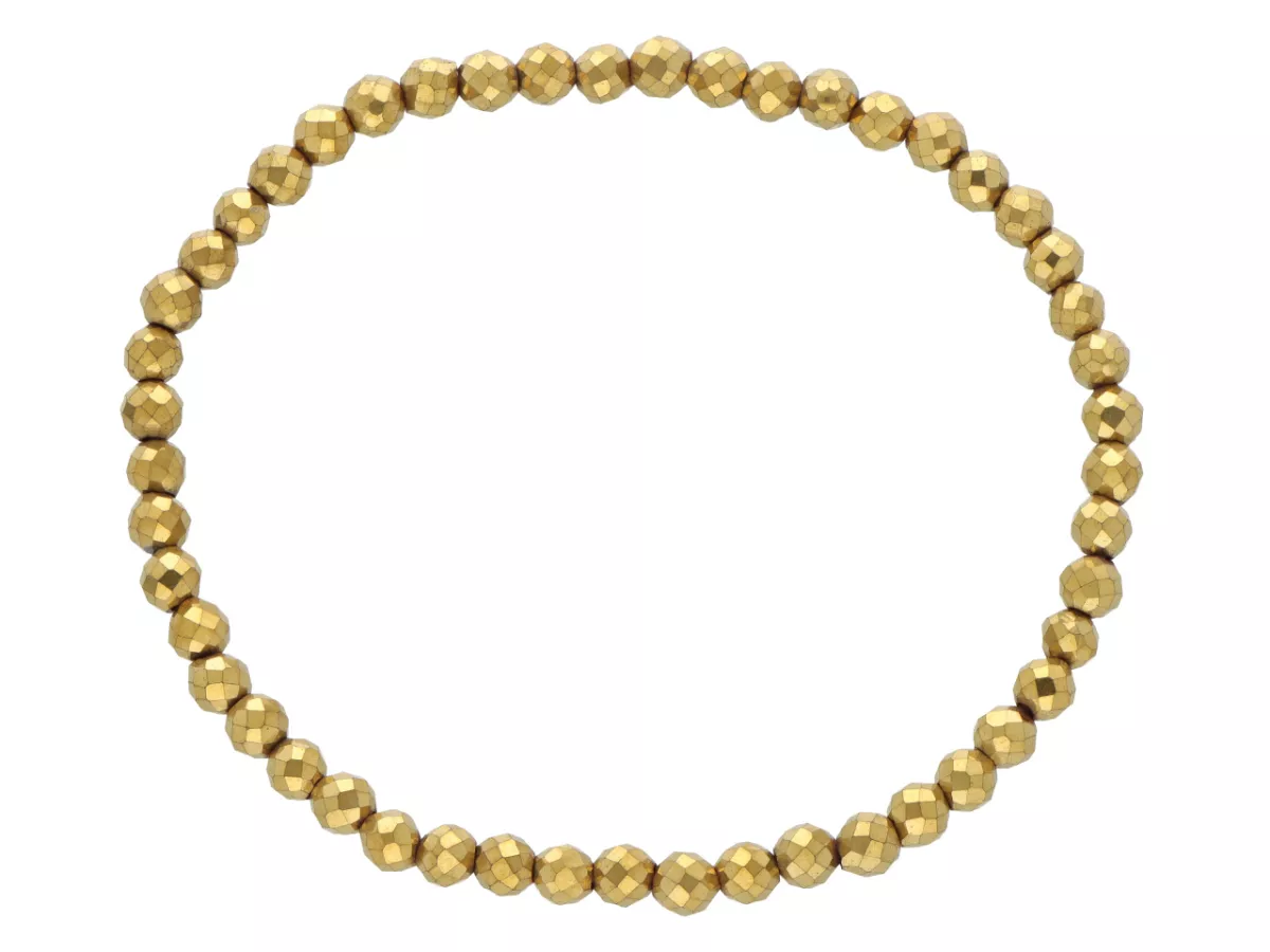 R2X02 BRANSOLETKA HEMATYT KULE FASETOWANE 4 mm