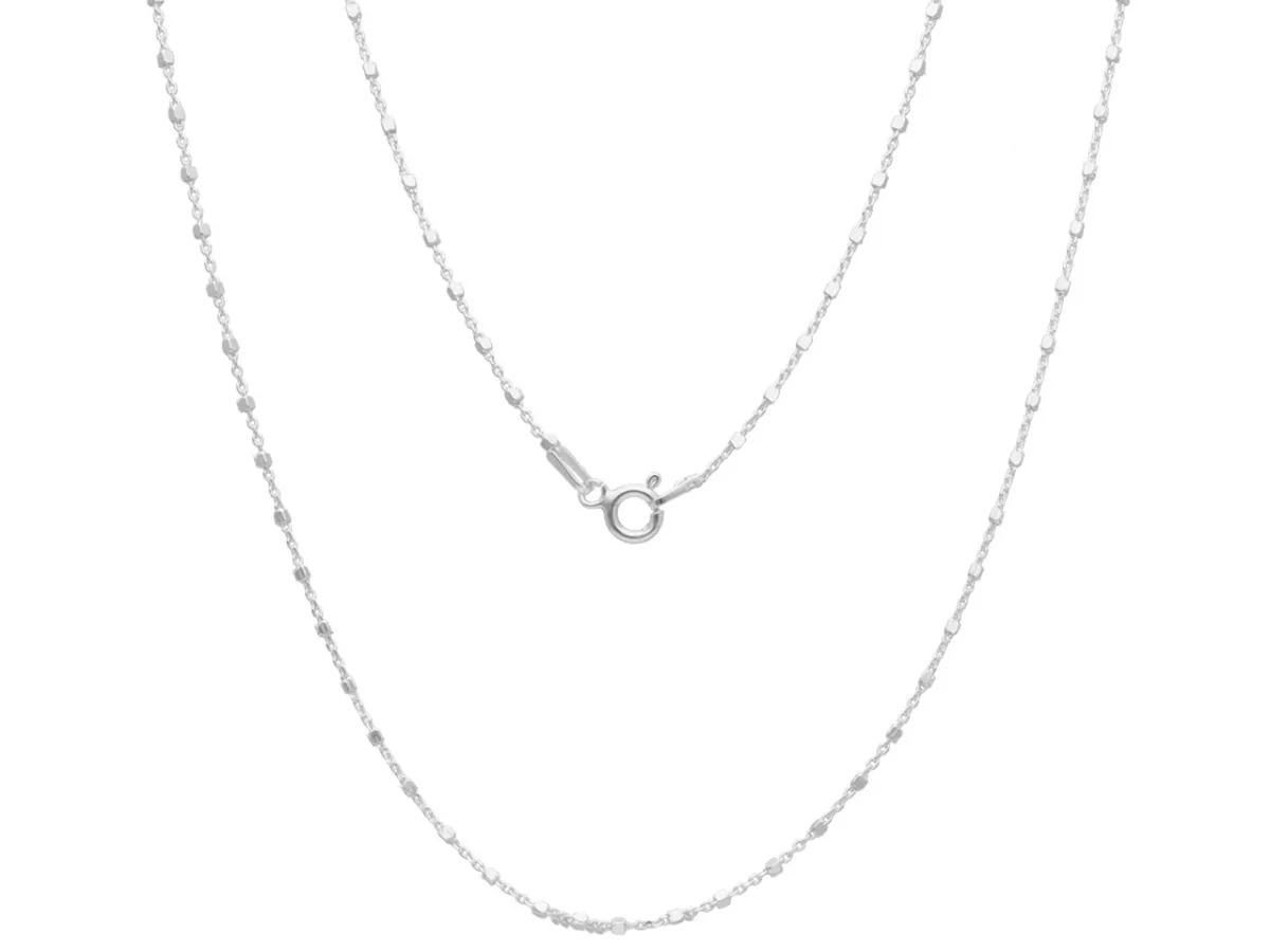 P3L27 ŁAŃCUSZEK ANKIER KOSTKA 50 cm SREBRO 925