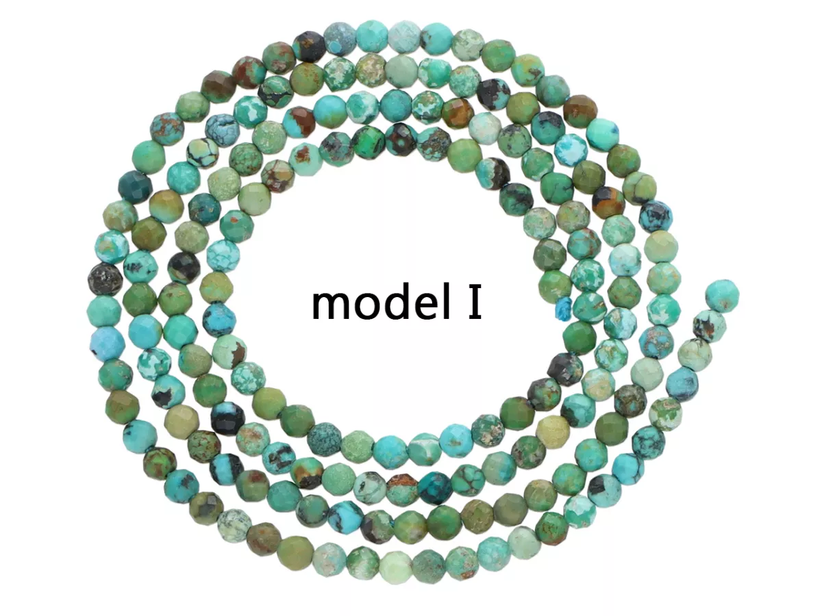 K7E76 TURKUS AFRYKAŃSKI KULE FASETOWANE 2,5 mm - 1 SZNUR