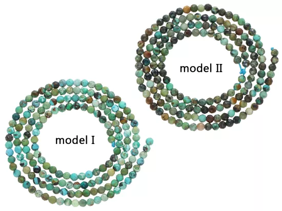 K7E76 TURKUS AFRYKAŃSKI KULE FASETOWANE 2,5 mm - 1 SZNUR