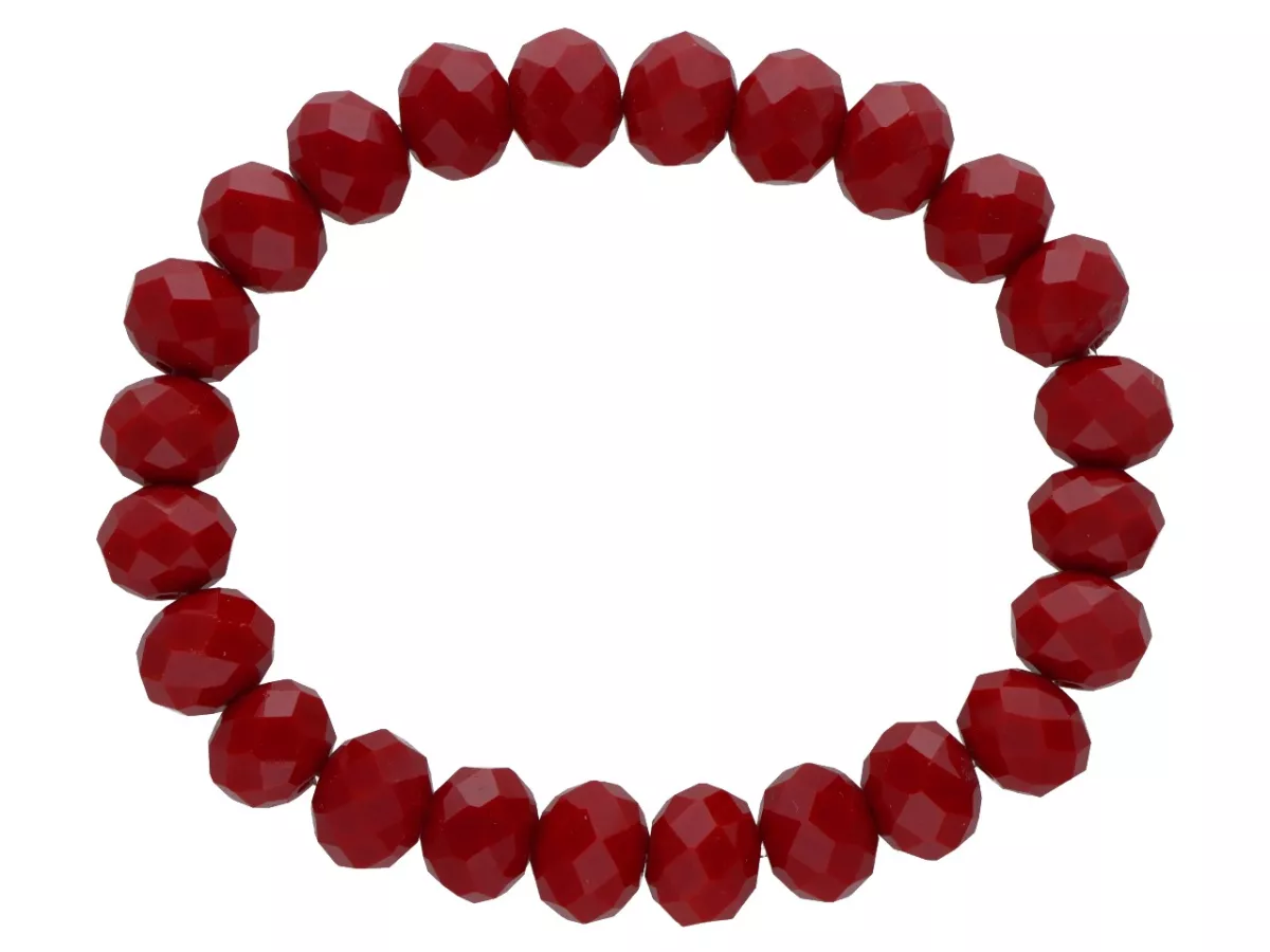 R2B34 BRANSOLETKA KRYSZTAŁKI 10 mm NA GUMCE