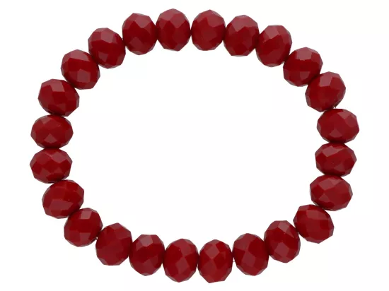 R2B34 BRANSOLETKA KRYSZTAŁKI 10 mm NA GUMCE
