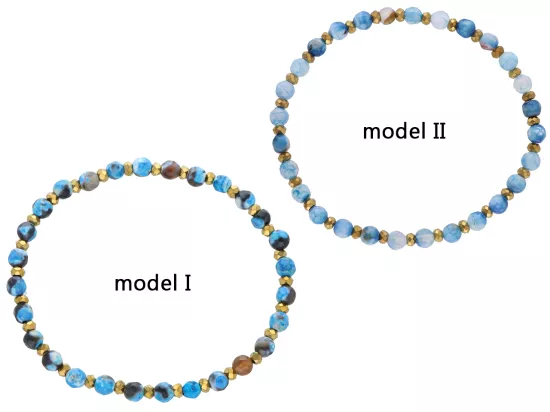 R5B16 BRANSOLETKA AGAT I HEMATYT